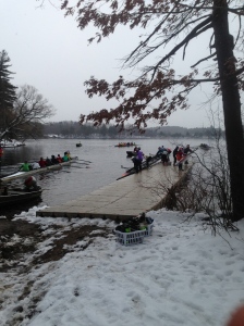 Rowing in the snow does happen from time to time.