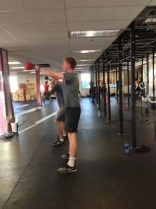 BC Men's Rowing getting after some KB Swings!